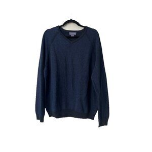 Tommy‎ Bahama Reversible Sweater Men's Sz XL Blue  Pima Cotton Pullover Preppy